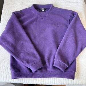 Early Winters Purple Fleece Pullover Crew Neck Made in USA Vintage Style 71160 M